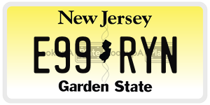 E99RYN  license plate in NJ