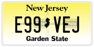 E99VEJ license plate in New Jersey