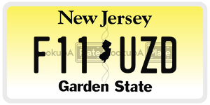 F11UZD  license plate in NJ