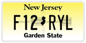 F12RYL license plate in New Jersey