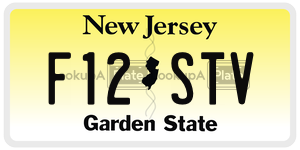 F12STV license plate in New Jersey