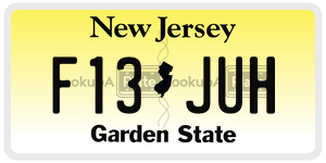 F13JUH license plate in New Jersey