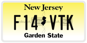 F14VTK license plate in New Jersey