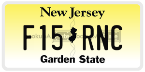 F15RNC  license plate in NJ