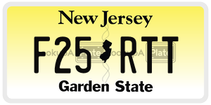 F25RTT license plate in New Jersey