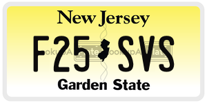 F25SVS  license plate in NJ