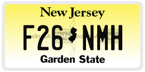 F26NMH license plate in New Jersey