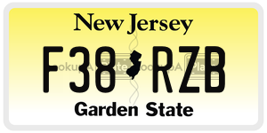 F38RZB license plate in New Jersey