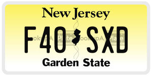 F40SXD  license plate in NJ