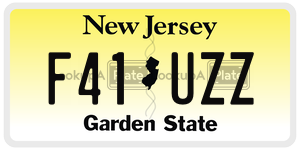 F41UZZ license plate in New Jersey