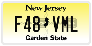 F48VML license plate in New Jersey
