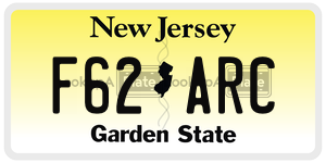 F62ARC  license plate in NJ