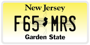 F65MRS license plate in New Jersey