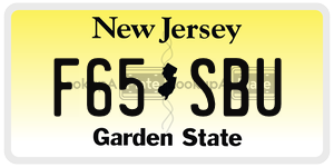 F65SBU  license plate in NJ