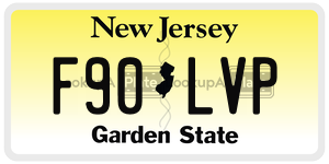 F90LVP license plate in New Jersey