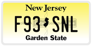 F93SNL  license plate in NJ