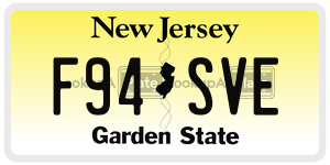 F94SVE  license plate in NJ