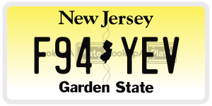 F94YEV  license plate in NJ
