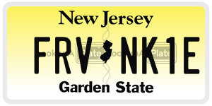 FRVNK1E license plate in New Jersey