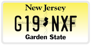 G19NXF license plate in New Jersey