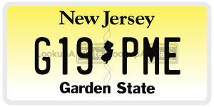 G19PME  license plate in NJ