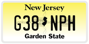 G38NPH license plate in New Jersey