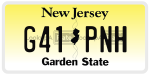 G41PNH license plate in New Jersey