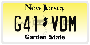 G41VDM  license plate in NJ
