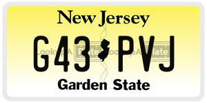 G43PVJ  license plate in NJ