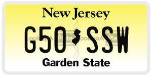 G50SSW  license plate in NJ