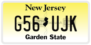 G56UJK  license plate in NJ