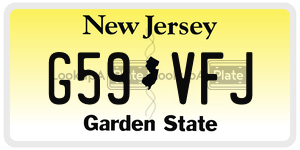 G59VFJ  license plate in NJ