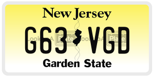 G63VGD  license plate in NJ
