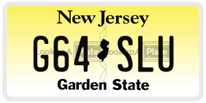 G64SLU license plate in New Jersey