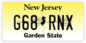 G68RNX license plate in New Jersey