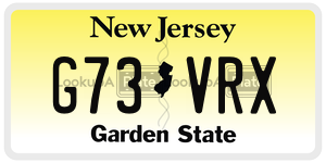 G73VRX  license plate in NJ