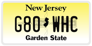 G80WHC  license plate in NJ