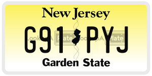 G91PYJ  license plate in NJ