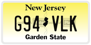 G94VLK license plate in New Jersey