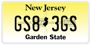 GS83GS license plate in New Jersey