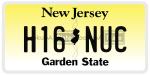 H16NUC license plate in New Jersey
