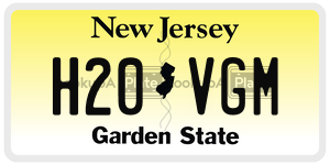 H20VGM  license plate in NJ