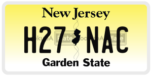 H27NAC license plate in New Jersey