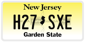 H27SXE  license plate in NJ