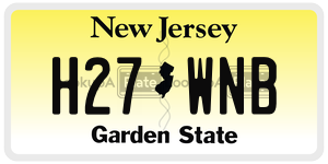 H27WNB  license plate in NJ