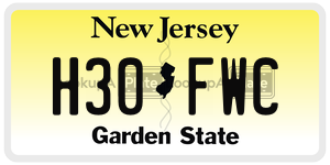 H30FWC  license plate in NJ