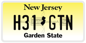 H31GTN license plate in New Jersey