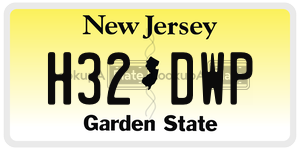 H32DWP license plate in New Jersey
