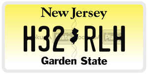 H32RLH license plate in New Jersey
