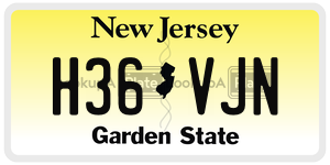 H36VJN  license plate in NJ